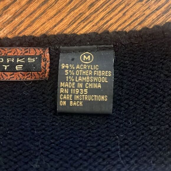 VTG 90s Black and White Geometric Sweater Dress by Yarnworks Petite Size MP/S - Picture 15 of 16